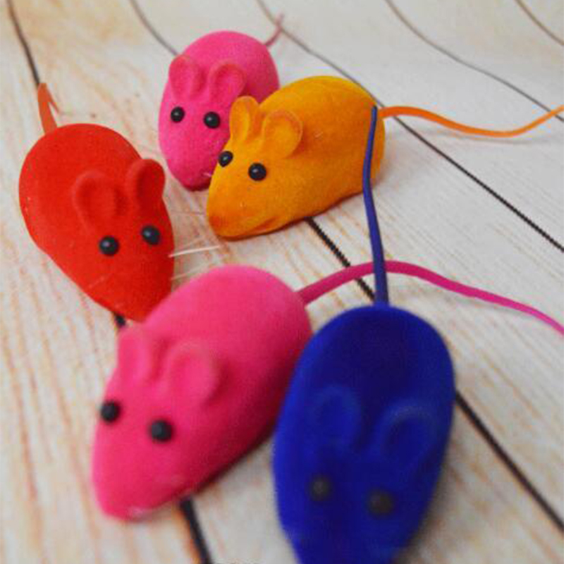 New Little Noise Sound Squeak Rat Playing Gift For Kitten Cat Play Toy Pet Rubber Plush Mouse Toys Wholesale DBC BH2918