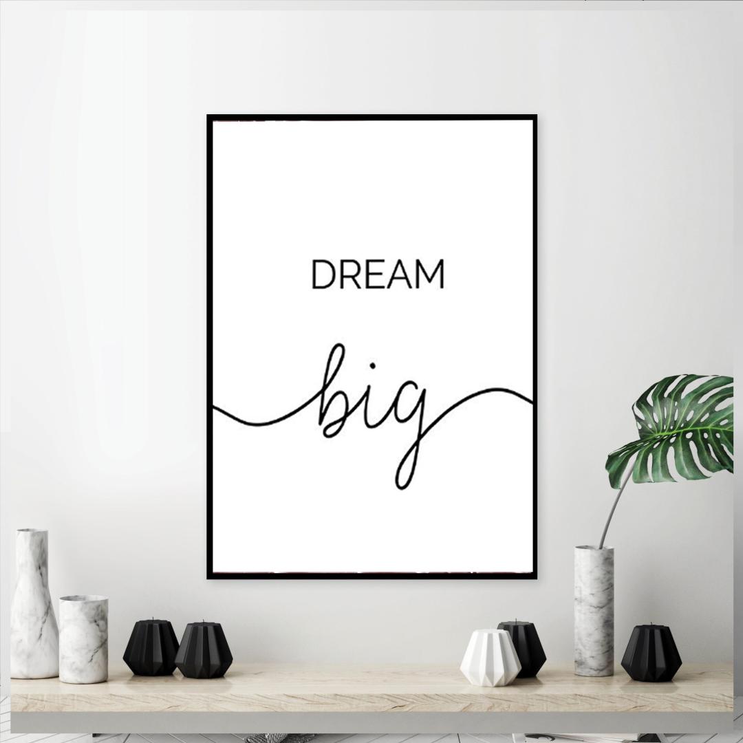 Paintings SURELIFE Dream Big Live Simple Life Quote Black And White Wall Art Prints Canvas Poster Pictures Bedroom Home Decor