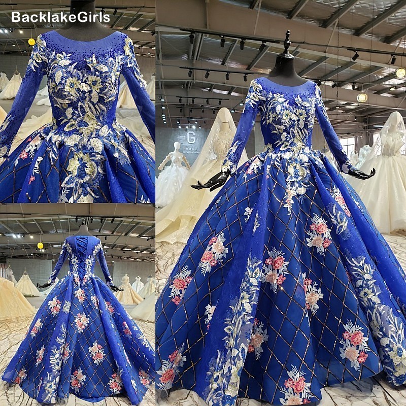 Long Sleeve Evening Dress Lace O-neck Appliques Flower Floor Length Lace Up Long Women Dresses Vestidos De Mujer Fiesta Noche, Blue
Long Sleeve Evening Dress Lace O-neck Appliques Flower Floor Length Lace Up Long Women Dresses Vestidos De Mujer Fiesta Noche, Blue