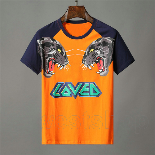 Designer clothing for mens orange Tshirt letter animal tiger wolf print t shirts loved patchwork color Tee Casual women tshirts t-shirt Top
Designer clothing for mens orange Tshirt letter animal tiger wolf print t shirts loved patchwork color Tee Casual women tshirts t-shirt Top