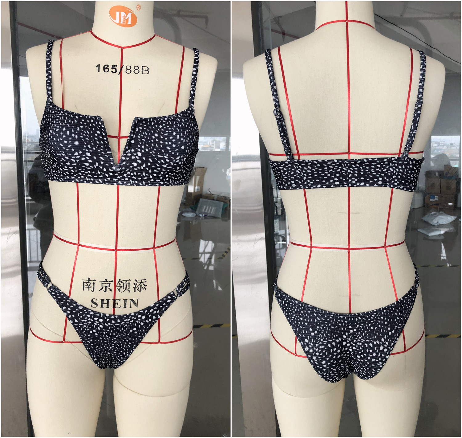 bikini low waisted beach wear set 2020 bikiniler halter bikini swimming suit for women V type top split swimsuit thong