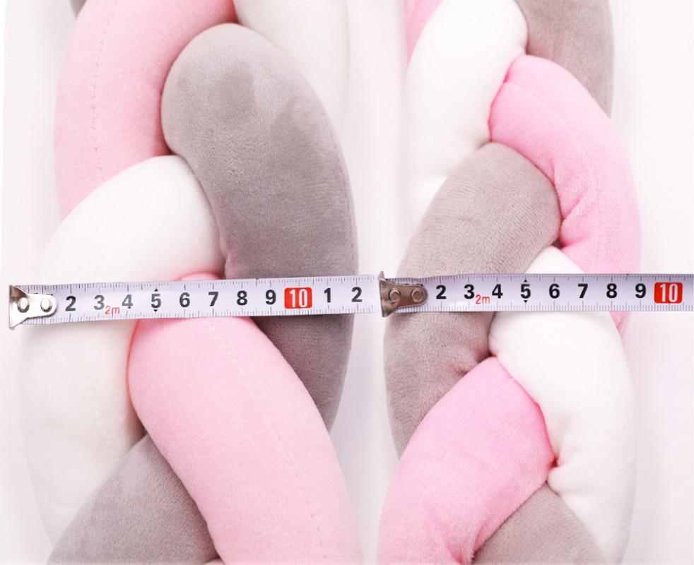 15M Baby Bed Bumper Knot Pillow Cushion for Boys Girls Four Braid Cot Crib Protector cuna para Room Decor 240509