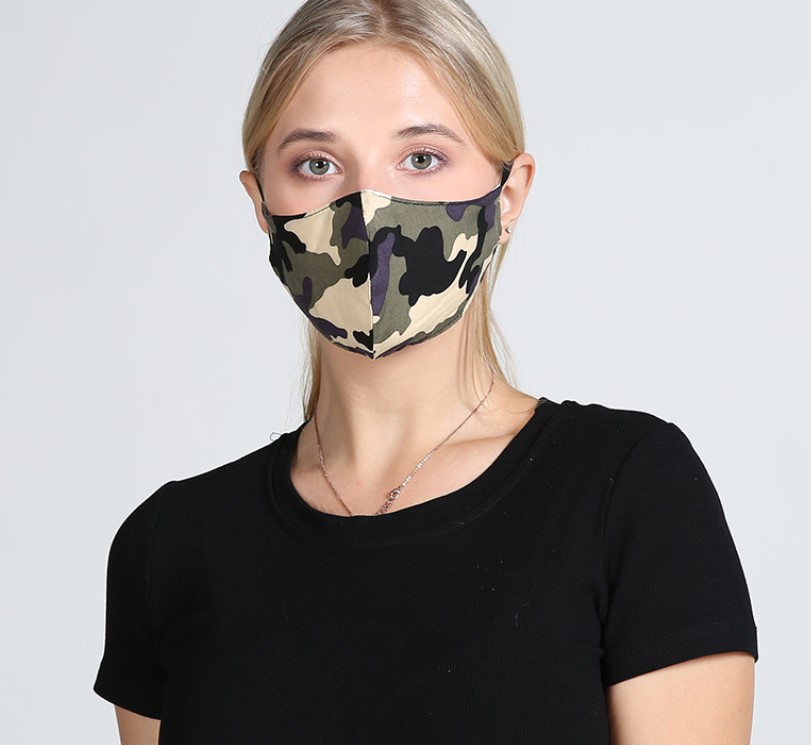 Stylish Cotton Face Mask Animal Print Leopard Cheetah Zebra Camouflage Double Layers Face Mouth Cover Washable Reusable