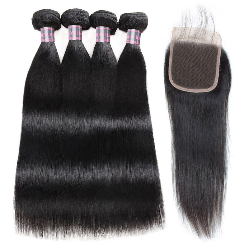 Ishow Straight Extensions Weave 4Bundles and 4x4 Lace Closure Virgin Human Hair Bundles with Closure for Women Girls Jet Black All Ages 8-28inch, Natural color
Ishow Straight Extensions Weave 4Bundles and 4x4 Lace Closure Virgin Human Hair Bundles with Closure for Women Girls Jet Black All Ages 8-28inch, Natural color