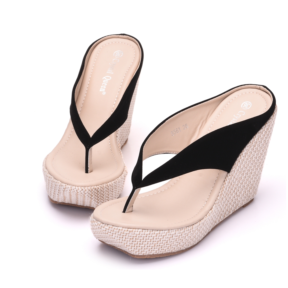 Hot Sale-s Bohemia Wedges Flip Flops Lady Slippers Women Summer Style Shoes