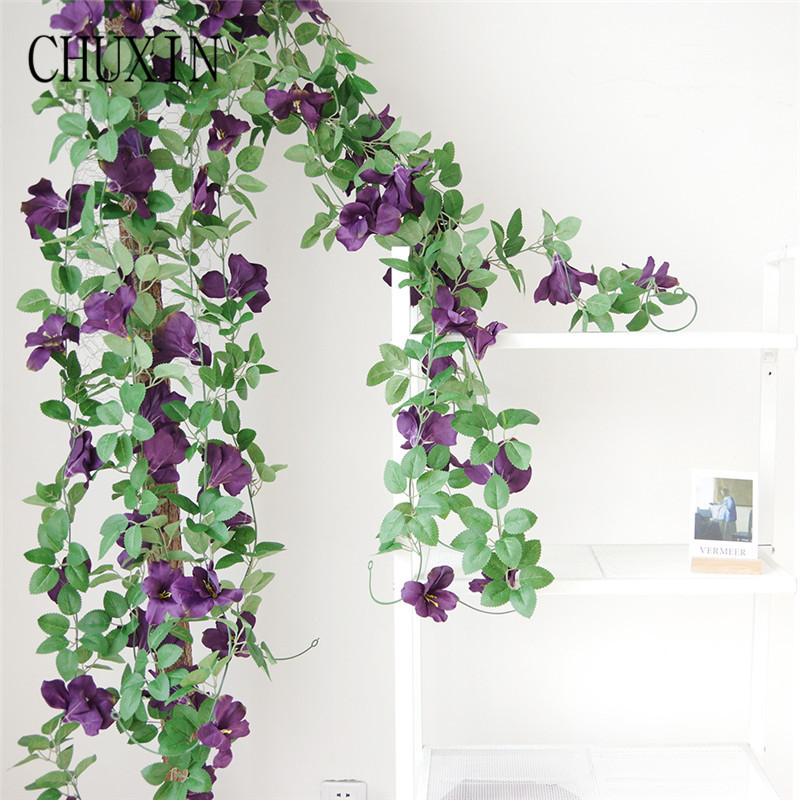 Decorative Flowers & Wreaths 195cm Artificial Flower Orchid Rattan Home Balcony Air Conditioning Pipe Decor Wedding Scene Layout Christmas D, Purple
Decorative Flowers & Wreaths 195cm Artificial Flower Orchid Rattan Home Balcony Air Conditioning Pipe Decor Wedding Scene Layout Christmas D, Purple