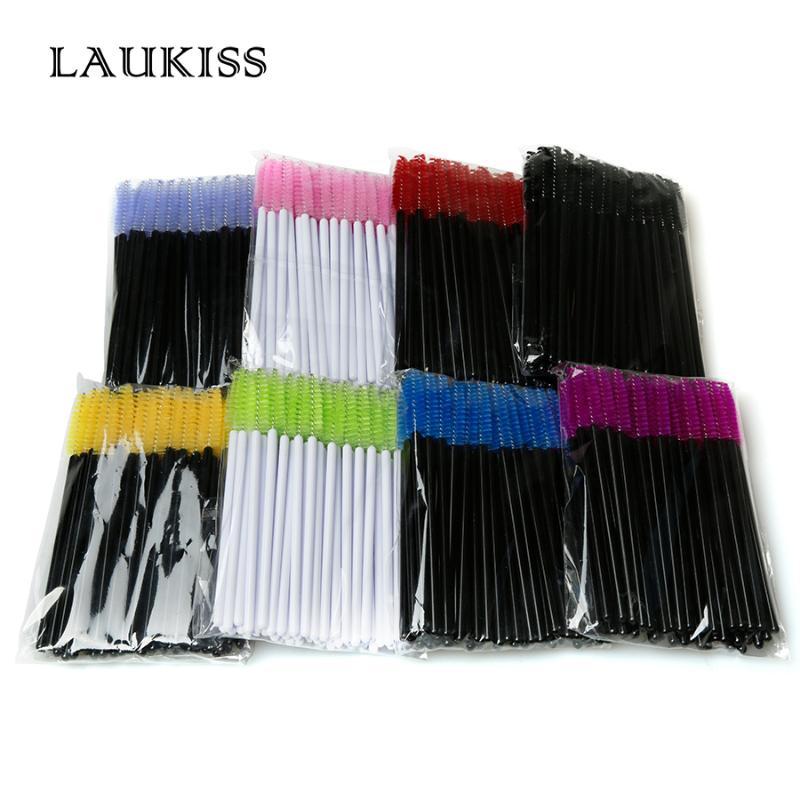50Pcs/Pack Disposable Eyelashes Brushes Mascara Wands Applicator Wand Brushes Eyelash Comb Spoolers Makeup Tools LAUKISS