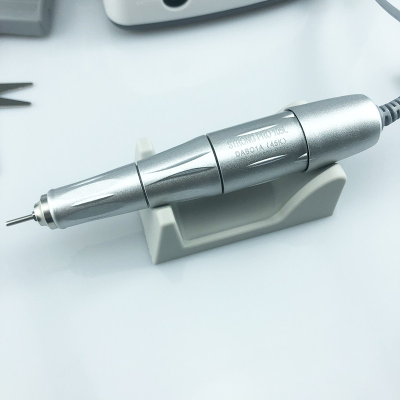 45000rpm SILVER Handpiece STRONG 210 PRO 105 105L 65W Nail Drills Manicure Machine Pedicure Electric File Bits