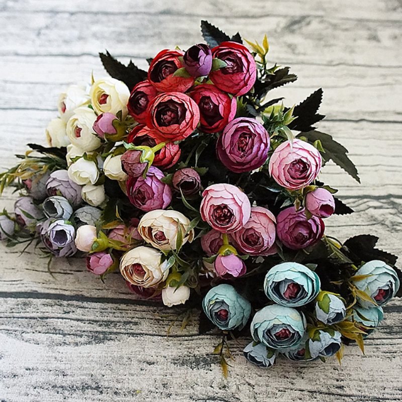 9Heads small silk Artificial Flowers peony flores fleur artificielles Camellia for Home christmas decoration fake Flower bouquet, Random color
9Heads small silk Artificial Flowers peony flores fleur artificielles Camellia for Home christmas decoration fake Flower bouquet, Random color