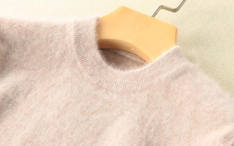 Super Warm Pure Mink Cashmere Sweaters and Pullovers Women Autumn Winter Soft Sweater Half Turtleneck Female Basic PulloversMX190928