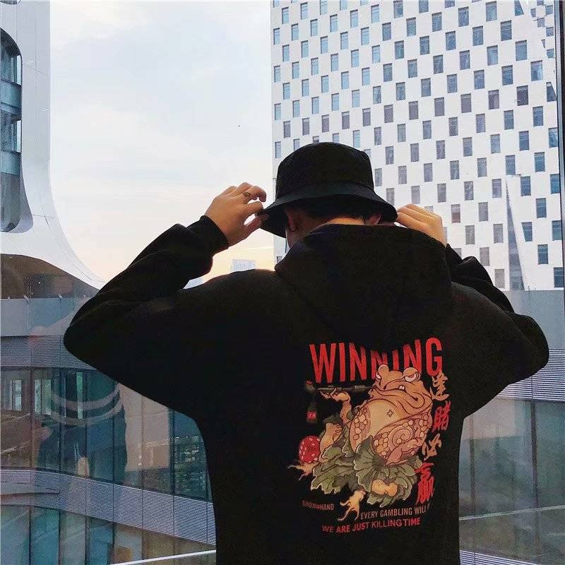 5XL Fashion Harajuku Hoodie Sweatshirt Mens Casual Black Hip Hop Japan Print Hoodie Streetwear Clothing Top Coat Winter Hoodie V191019
