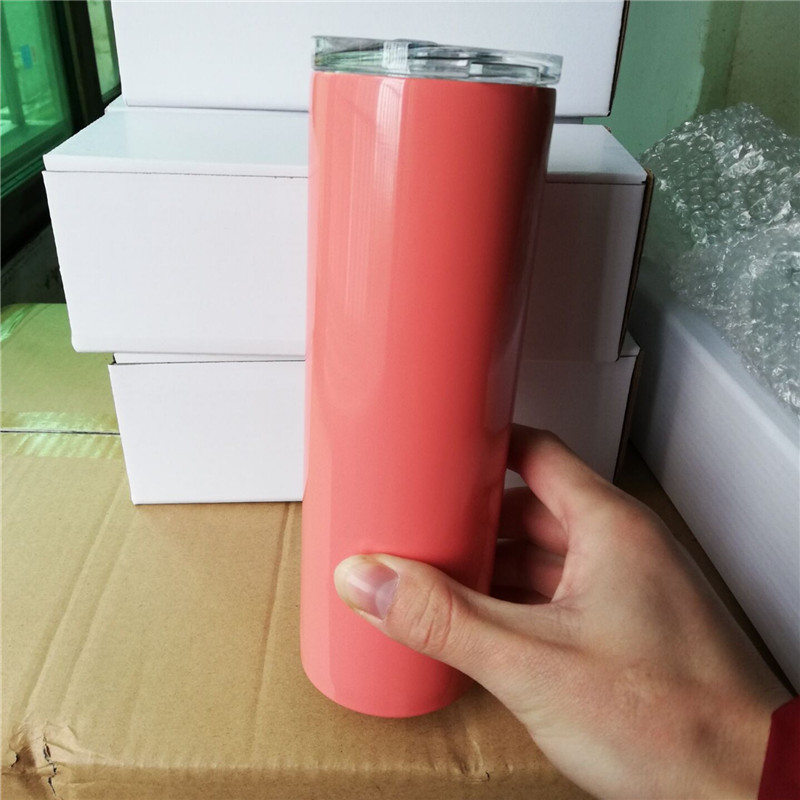20 OZ Hydration Gear 304 Stainless Steel Skinny Tumbler Vacuum Insulated Straight Cup With Lids and Straws Beer Coffee Mug Glasses