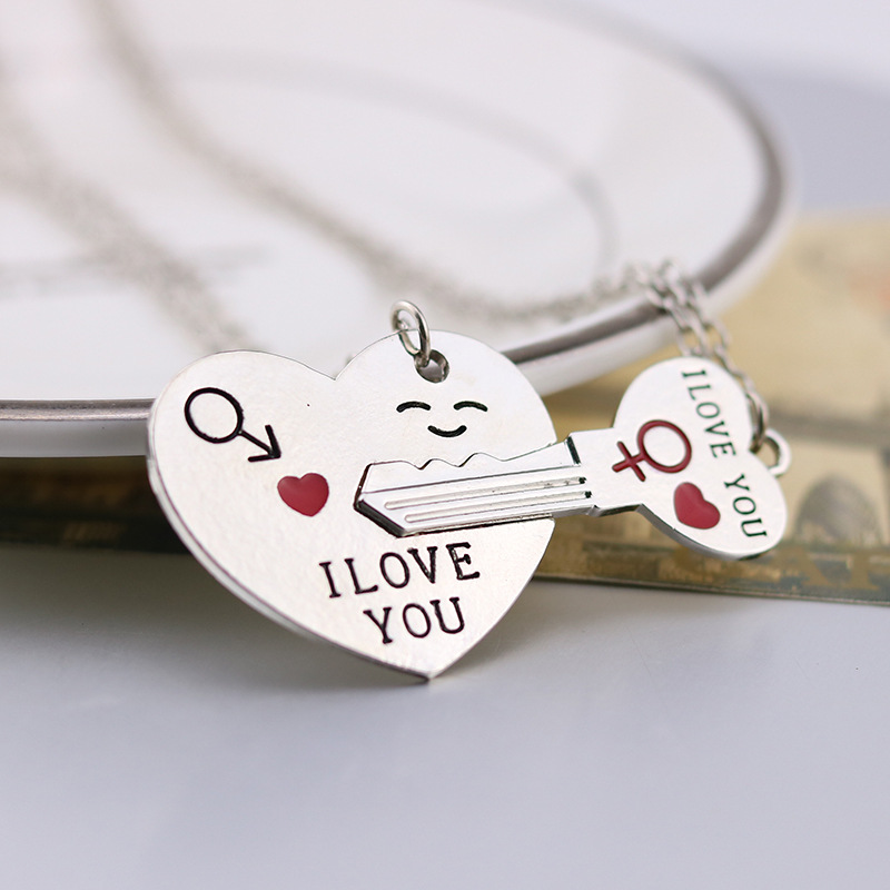 Chains 2021 Fashion 2pcs/set Couple Necklace For Lovers Creative Heart Key I Love You Paired Chain Link Pendant Gift
Chains 2021 Fashion 2pcs/set Couple Necklace For Lovers Creative Heart Key I Love You Paired Chain Link Pendant Gift