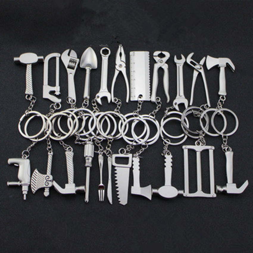 Fashion Portable Mini Tool Wrench Axe Fork Pliers Gadget Holder Keychain Personality Keychain Creative Craft Gift 22 Styles ZZA943, Silver
Fashion Portable Mini Tool Wrench Axe Fork Pliers Gadget Holder Keychain Personality Keychain Creative Craft Gift 22 Styles ZZA943, Silver