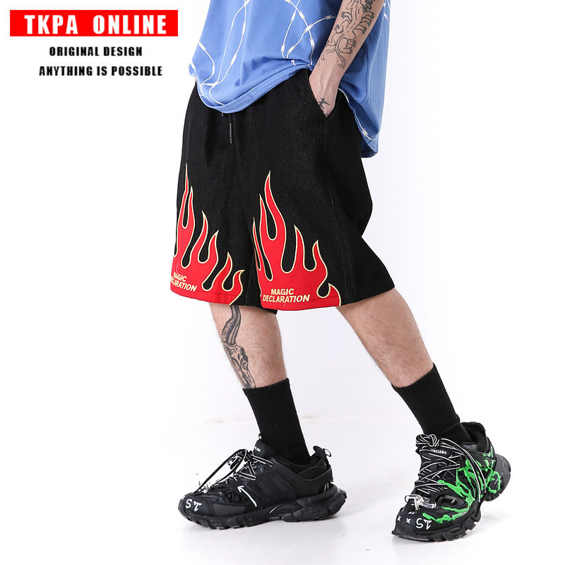 style hip hop Street skateboard basketball street dance flame loose pants jeans shorts fashion brand men and women, Blue
style hip hop Street skateboard basketball street dance flame loose pants jeans shorts fashion brand men and women, Blue
