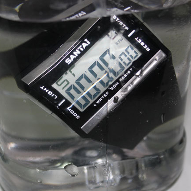 Electronic Watches Waterproof Fashion Sport LCD Digital Watch SanTai Rubber Strap Quartz Watch Men Wristwatch Dropshipping LY191213