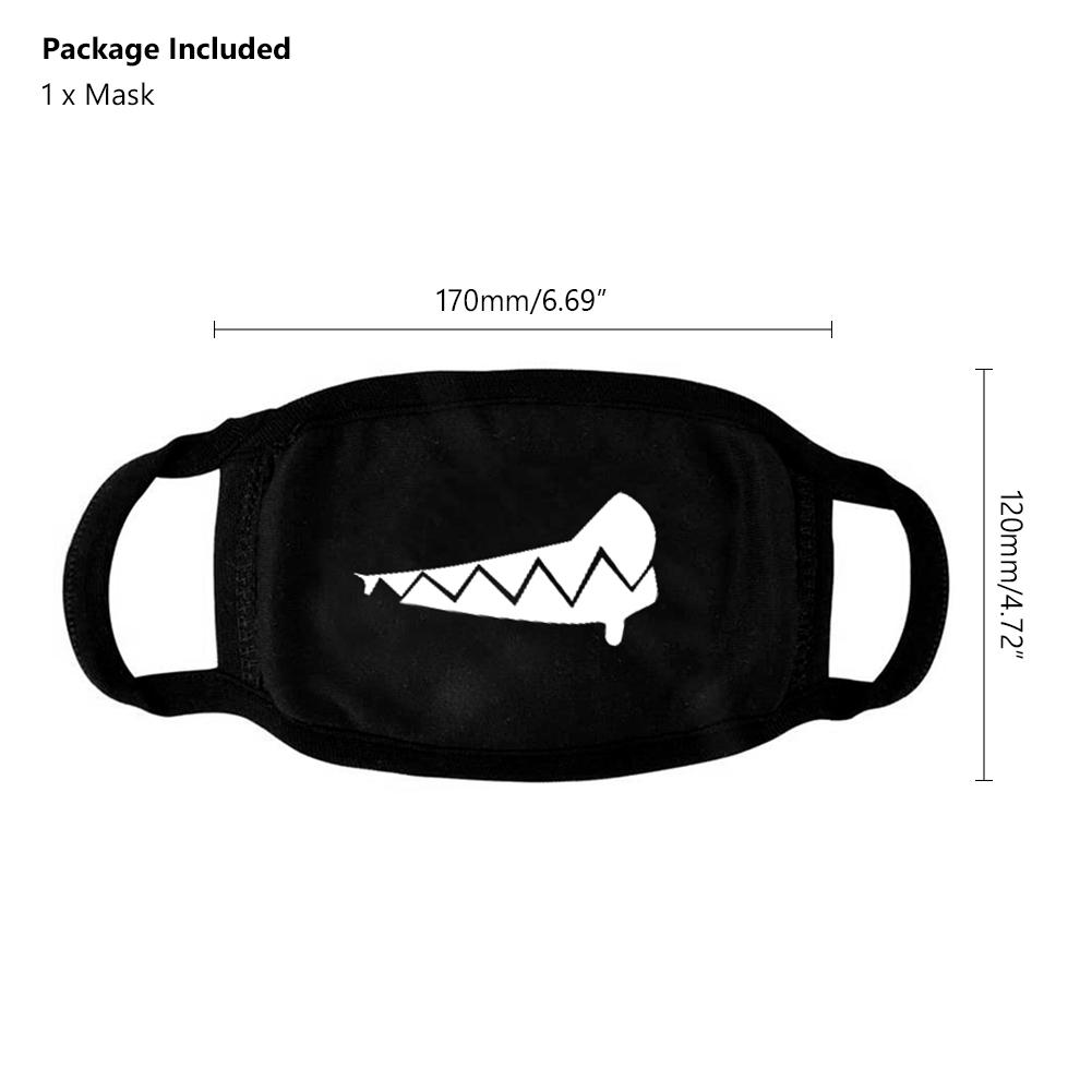 In Stock Cartoon Lovely Cotton Face Masks Washable Teeth Pattern Cute Protective Mouth Cover Warm Anti Dust Proof Respirator Mask