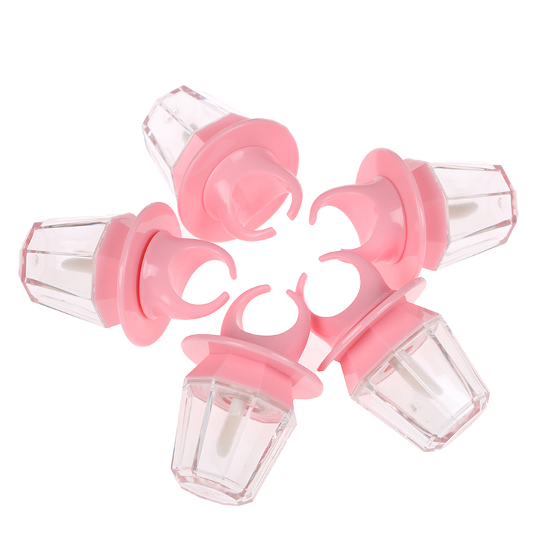 8ml Pink Diamond Ring Shape Empty Lip Gloss Bottle Lipgloss Tube Pink Lip Gloss Tube Lips Bottle Wand Brush Container New