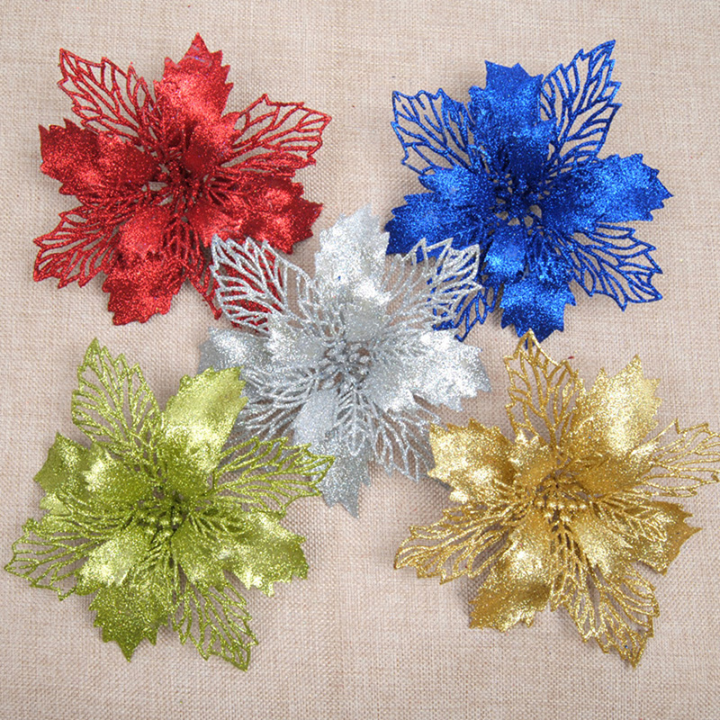 10pcs/pack Home Christmas Gifts Hot Glitter Artificial Flowers Christmas Tree Ornaments Decorations Decorations
10pcs/pack Home Christmas Gifts Hot Glitter Artificial Flowers Christmas Tree Ornaments Decorations Decorations