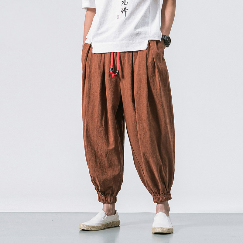 5XL NEW Fashion original pure color folding knickers men's baggy hip-hop pants low crotch linen wide leg pants, Black
5XL NEW Fashion original pure color folding knickers men's baggy hip-hop pants low crotch linen wide leg pants, Black