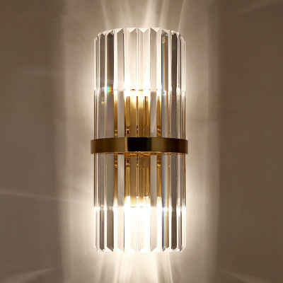 Modern LED Crystal Wall Light Creative Design Gold Home Decoration Lighting Fixture Bedroom Hallway Wall Sconce Lamp