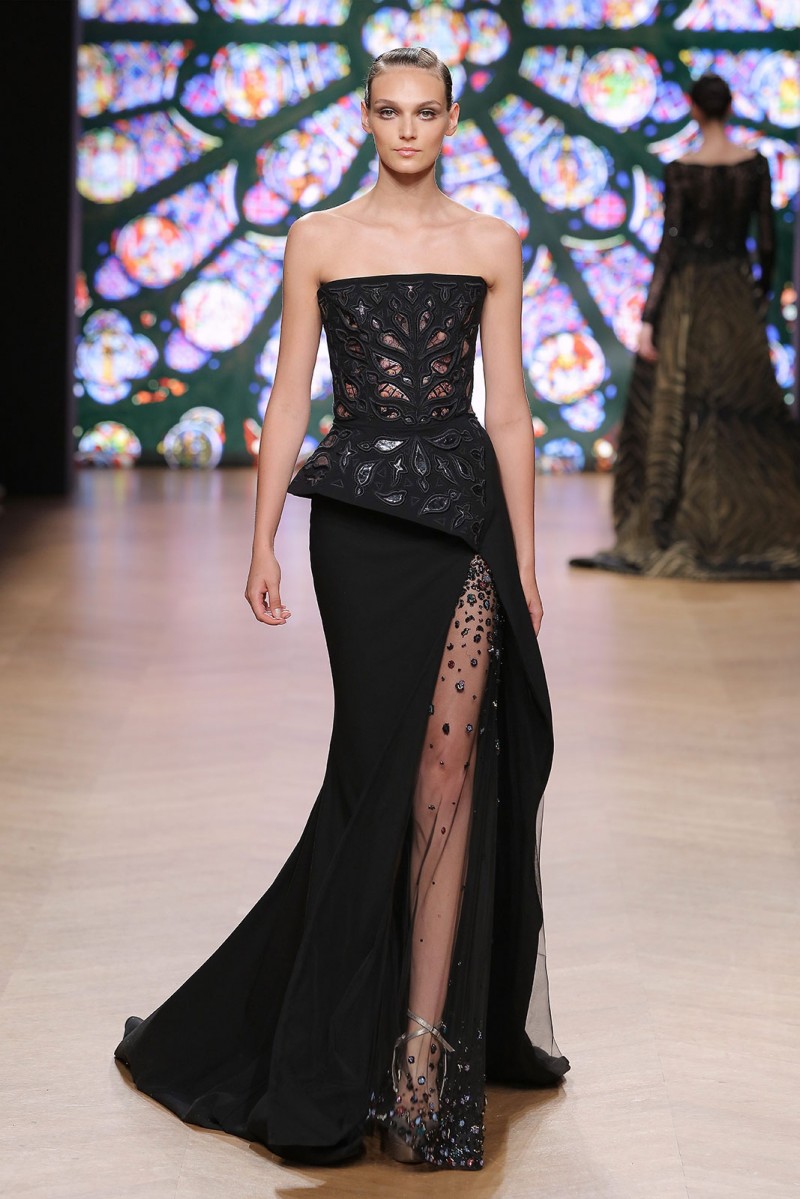 tony ward side split mermaid prom dresses strapless lace beaded formal evening gowns sexy illusion sweep train party dress