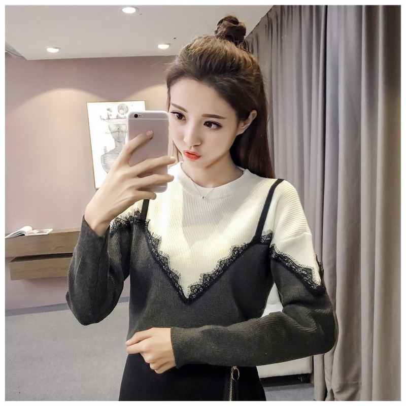 Korean New Lace Long sleeves sweaters and pullovers fashion oversized harajuku winter clothes women plus size, Black
Korean New Lace Long sleeves sweaters and pullovers fashion oversized harajuku winter clothes women plus size, Black