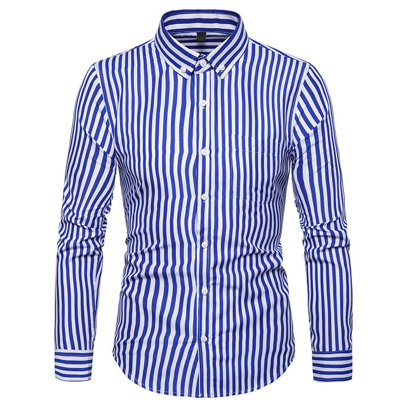 Newly Men Striped Shirts Long Sleeves Slim Fit Thin Casual Tops for Spring, Black
Newly Men Striped Shirts Long Sleeves Slim Fit Thin Casual Tops for Spring, Black