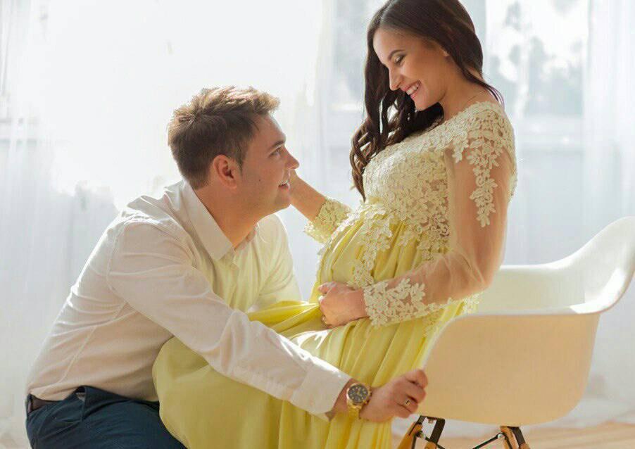 Baby Shower Pregnant Maternity Evening Long Sleeve Lace Chiffon Empire Waist Formal Ocn Party Dress Custom Size B22 0510