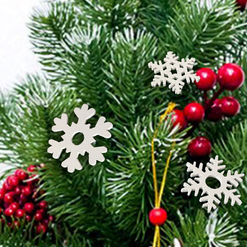 50pcs 35mm White Wood Snowflakes Christmas Decoration for Home Xmas Tree Ornaments Pendants Hanging New Year Decorations
50pcs 35mm White Wood Snowflakes Christmas Decoration for Home Xmas Tree Ornaments Pendants Hanging New Year Decorations