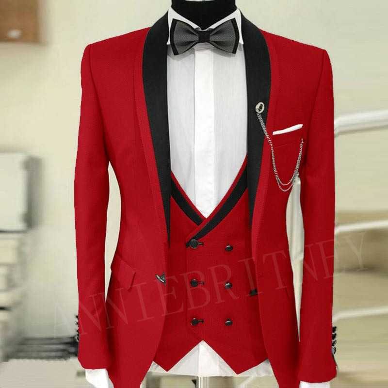 ANNIEBRITNEY Luxury Red Wedding Suits for Men Slim fit Groom Tuxedo Jacket Pants Vest 3 piece Dinner Prom Men Suit Blazer 2020, Pink
ANNIEBRITNEY Luxury Red Wedding Suits for Men Slim fit Groom Tuxedo Jacket Pants Vest 3 piece Dinner Prom Men Suit Blazer 2020, Pink