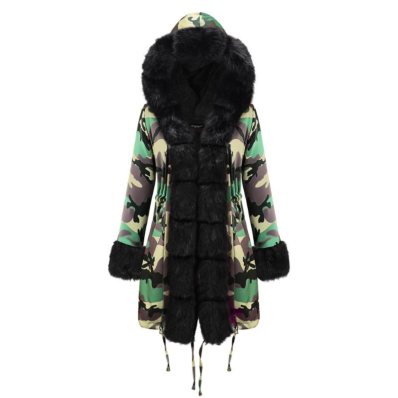Outwear Office Outdoor Thicken Winter Warm Camouflage Casual Slim Parkas Women Hooded Coat Faux Fur Daily Shopping, 19d0011
Outwear Office Outdoor Thicken Winter Warm Camouflage Casual Slim Parkas Women Hooded Coat Faux Fur Daily Shopping, 19d0011