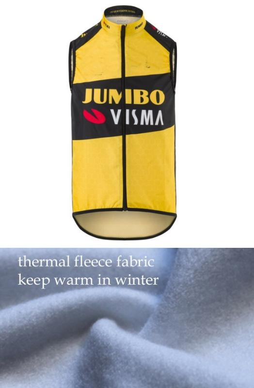 WINTER FLEECE THERMAL 2020 JUMBO VISMA PRO TEAM Sleeveless Cycling Vest Clothing Bicycle Maillot Ciclismo Bike Clothes, Yellow
WINTER FLEECE THERMAL 2020 JUMBO VISMA PRO TEAM Sleeveless Cycling Vest Clothing Bicycle Maillot Ciclismo Bike Clothes, Yellow