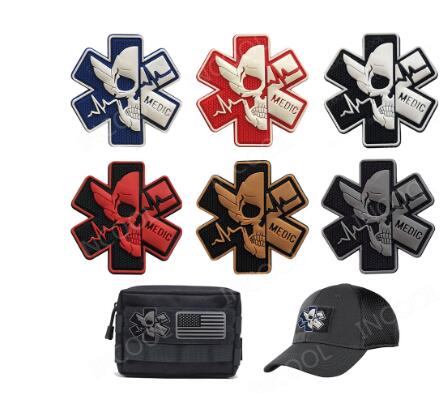 3D PVC PARAMEDIC Skull Patches Tactical Military Morale Decorative Patches Combat Applique Rubber Medic Medical Badges Hook Back
3D PVC PARAMEDIC Skull Patches Tactical Military Morale Decorative Patches Combat Applique Rubber Medic Medical Badges Hook Back
