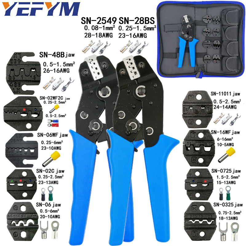 Crimping tools pliers set for XH2.54 pulg/tubular/tube/insulated terminals SN-28BS SN-2549 8 jaw kit electrical pressing pliers
Crimping tools pliers set for XH2.54 pulg/tubular/tube/insulated terminals SN-28BS SN-2549 8 jaw kit electrical pressing pliers