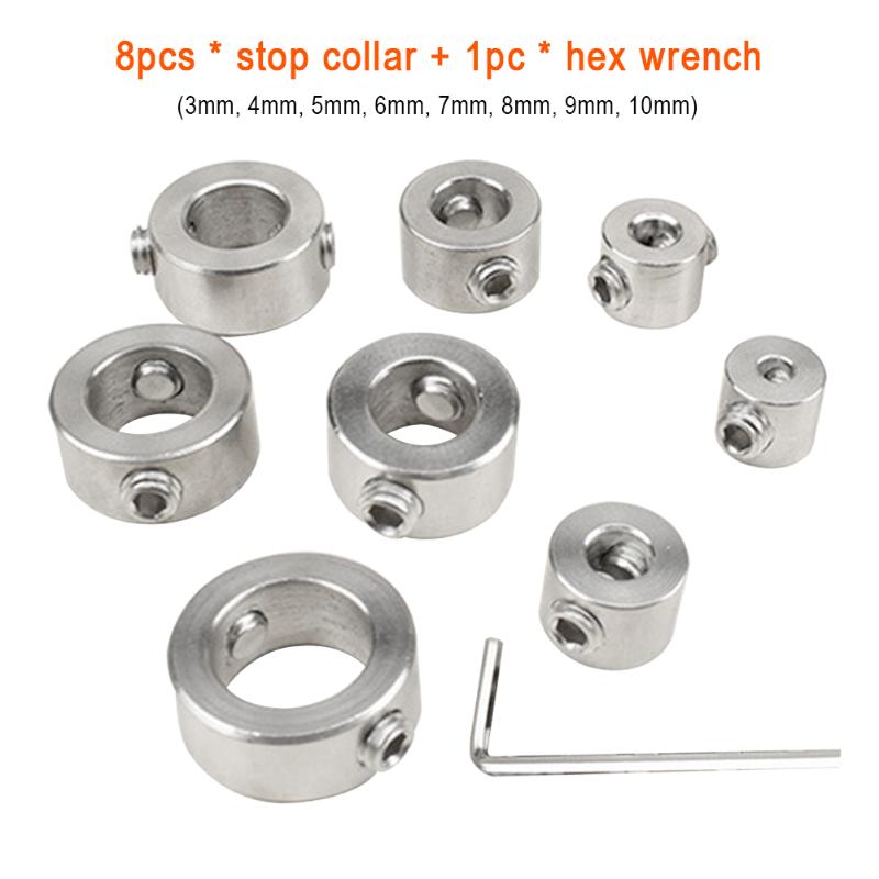 8pcs Locator Woodworking Tools With Hex Wrench Accessories Depth Stop Collar Set Heat Resistance Stainless Steel Drill Bit
8pcs Locator Woodworking Tools With Hex Wrench Accessories Depth Stop Collar Set Heat Resistance Stainless Steel Drill Bit