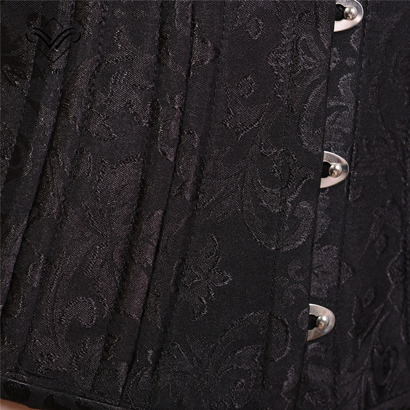 26 Double Boned Steel Bone Instant Shape Brocade Jacquard Plus Size Waist Trainer Body Shaper Underbust Corset Women Slim Modeling Belt 6XL