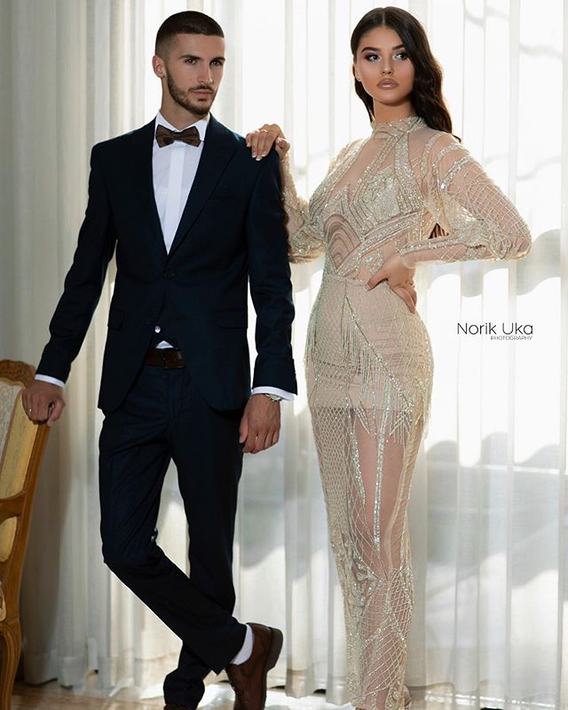 2020 Bohemian New Arrival Long Sleeve A-line Evening Dresses Lace Sequins Tassel High Neck Formal Dresses Ankle Length Zipper Party Gowns