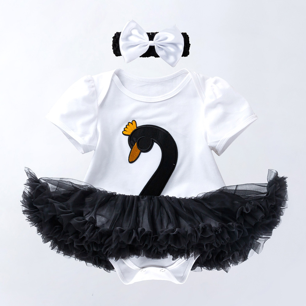 ins Baby Girl Cartoon Swan Tutu Dress 0-24 Month Newborn Infant Designer Cotton Romper Skirt Short Sleeve Skirt+Headband=2PCS/Set, Red & black
ins Baby Girl Cartoon Swan Tutu Dress 0-24 Month Newborn Infant Designer Cotton Romper Skirt Short Sleeve Skirt+Headband=2PCS/Set, Red & black
