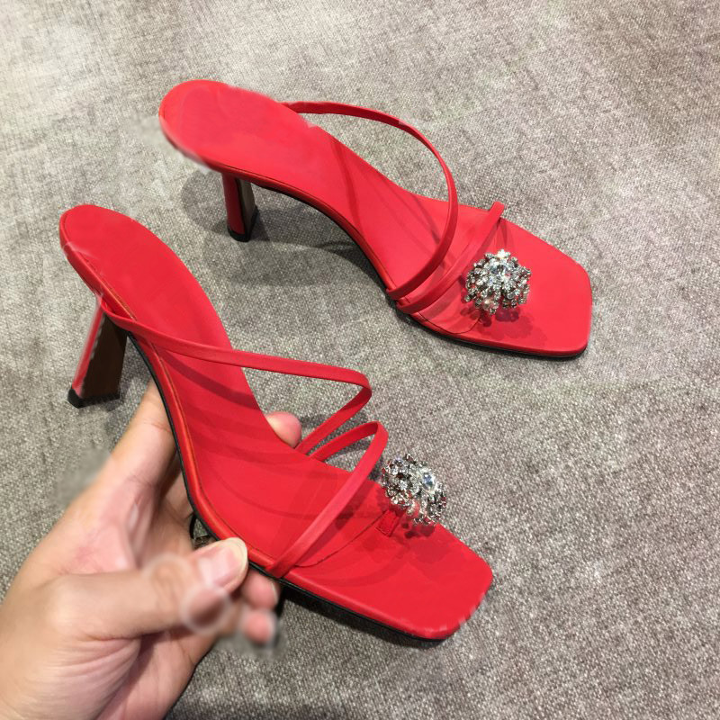 kmeioo sexy shoes woman new style shallow sandals slip-on outside slippers jewel casual high heels thin heel slides, Black-7cm
kmeioo sexy shoes woman new style shallow sandals slip-on outside slippers jewel casual high heels thin heel slides, Black-7cm