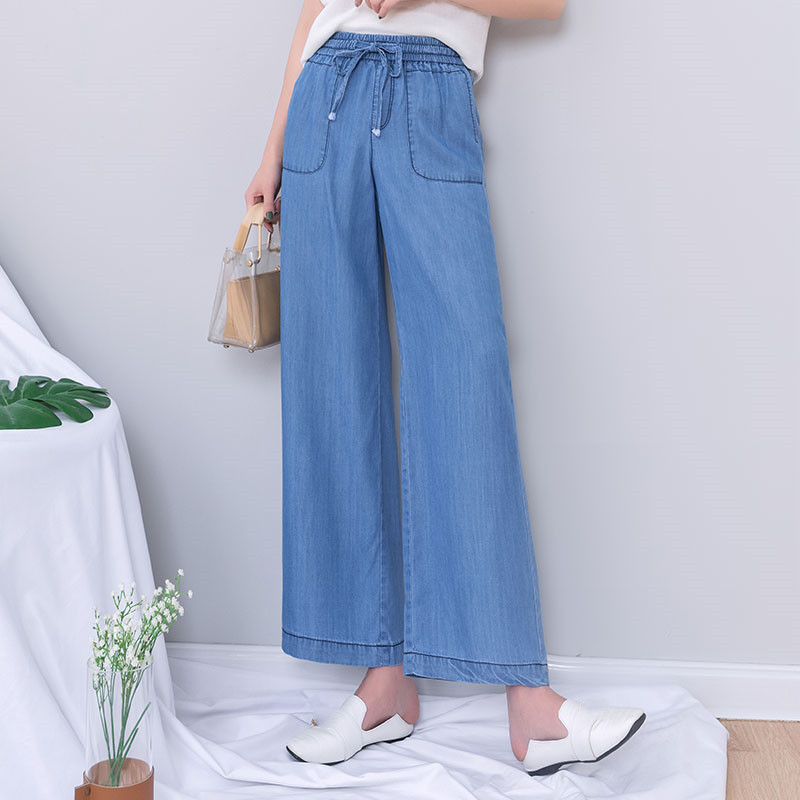 Women Blue Denim Wide Leg Jeans 2019 Autumn Ankle Length Elastic Waist Lace Up Jeans Pockets Plus Size Boyfriend
Women Blue Denim Wide Leg Jeans 2019 Autumn Ankle Length Elastic Waist Lace Up Jeans Pockets Plus Size Boyfriend