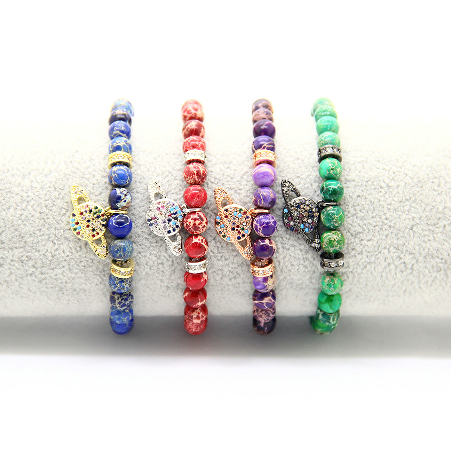 New Solar System Nine Planets Bracelet Multicolor Cz Earth Universe Bracelets Bangle with 6mm Natural Sea Sediment Stone Beads Jewelry, Golden;silver
New Solar System Nine Planets Bracelet Multicolor Cz Earth Universe Bracelets Bangle with 6mm Natural Sea Sediment Stone Beads Jewelry, Golden;silver