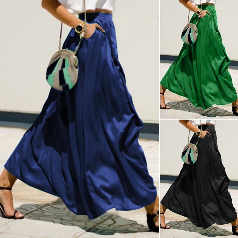 ZANZEA Plus Size Women Maxi Skirt 2020 Summer Fashion Vestidos Women Casual Elastic High Waist Skirts Elegant Lady Long Faldas 7, Black
ZANZEA Plus Size Women Maxi Skirt 2020 Summer Fashion Vestidos Women Casual Elastic High Waist Skirts Elegant Lady Long Faldas 7, Black