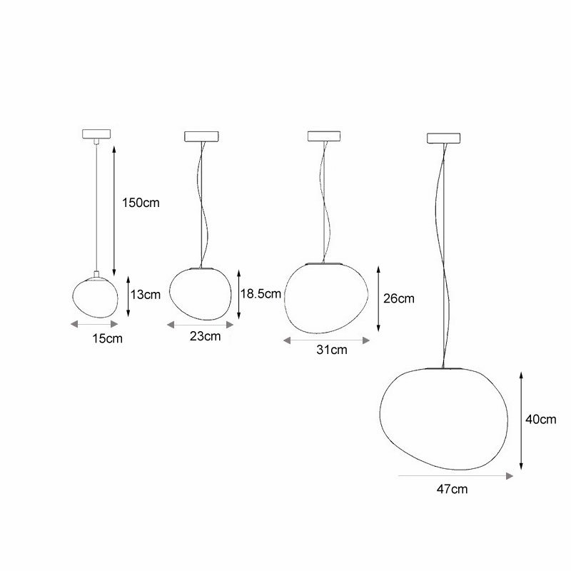 Italy Foscarini Gregg Suspension Lamps Glass Pendant Lights Modern Led Irregular Hanging Lamp Dining Room Kitchen Light Fixtures