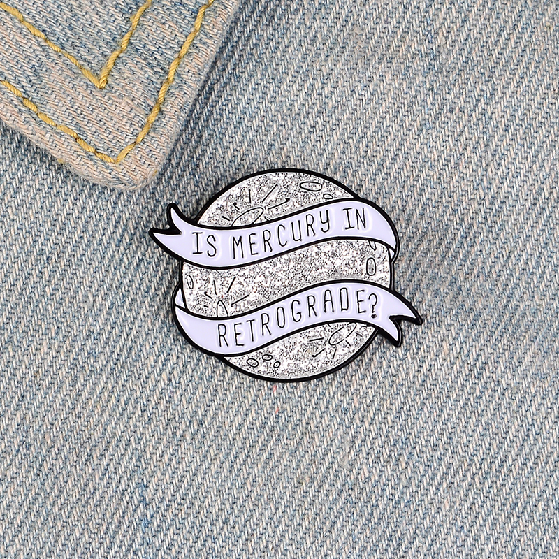 Silver color moon enamel pin brooches for women planet space round badge banner lapel pin clothes backpack jewelry gift for girl, Gray
Silver color moon enamel pin brooches for women planet space round badge banner lapel pin clothes backpack jewelry gift for girl, Gray