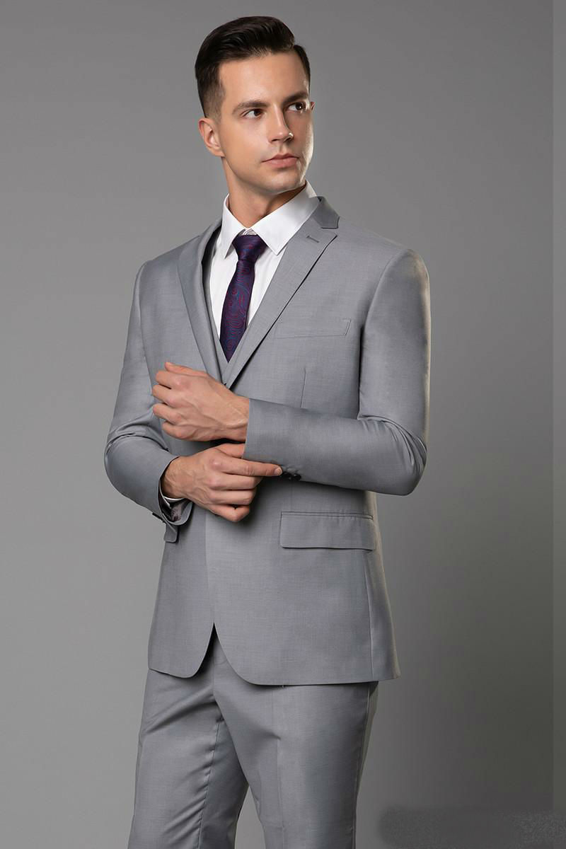 Classic Silver Navy Red Mens Wedding Tuxedos Bridegroom Men Bestmens Formal Wedding Suits Blazers High Quality Custom Made