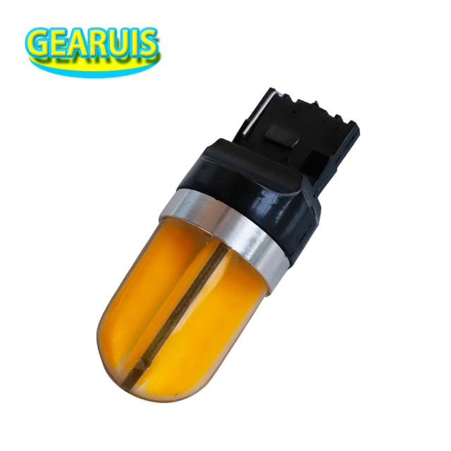 

2pcs T20 W21W 7440 7443 T25 3156 3157 Silicone COB 48 Chips LED Turn signal light Rear Tail Brake light bulb white red yellow, As pic