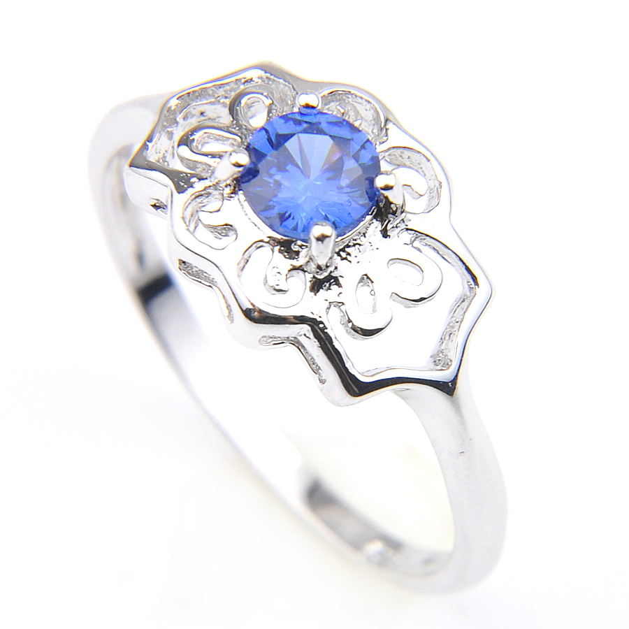 LuckyShine New Decorative Flower Border Round Blue Topaz Gem Rings 925 Silver For Women Engagement Rings Free Shippin
LuckyShine New Decorative Flower Border Round Blue Topaz Gem Rings 925 Silver For Women Engagement Rings Free Shippin