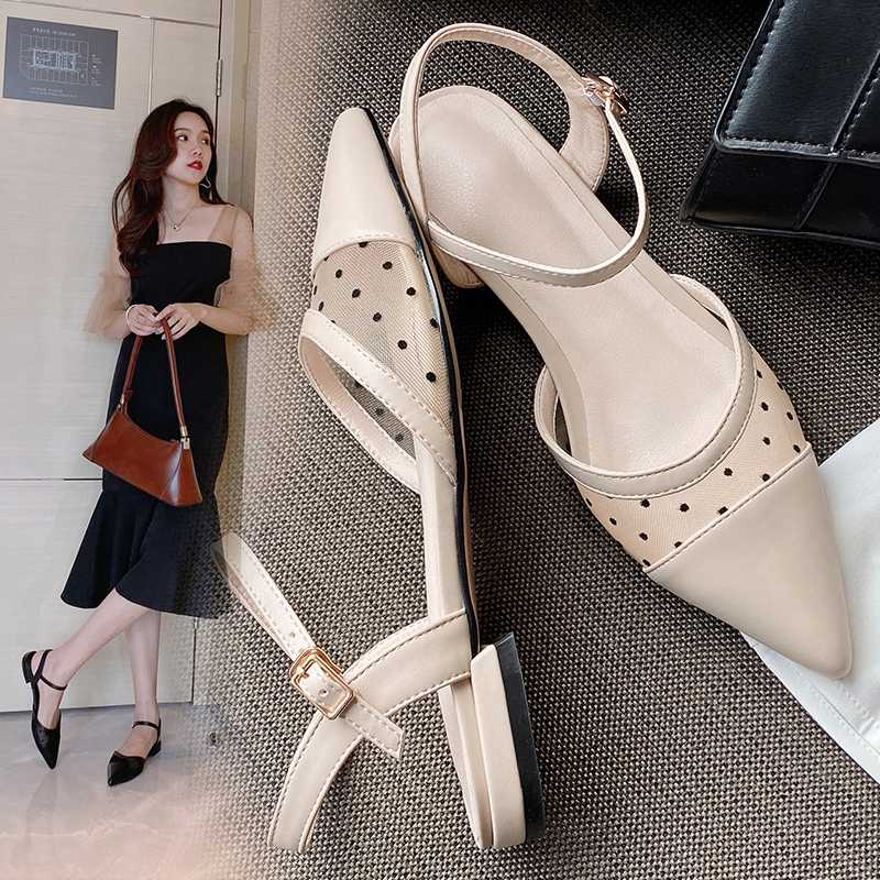 Summer Women Sexy Slingback Pointed Toe Polka Dot Flats Sandals Summer Party Dress Shoes Mesh Sandals Lady Shoes Plus Size 31-43, Black
Summer Women Sexy Slingback Pointed Toe Polka Dot Flats Sandals Summer Party Dress Shoes Mesh Sandals Lady Shoes Plus Size 31-43, Black