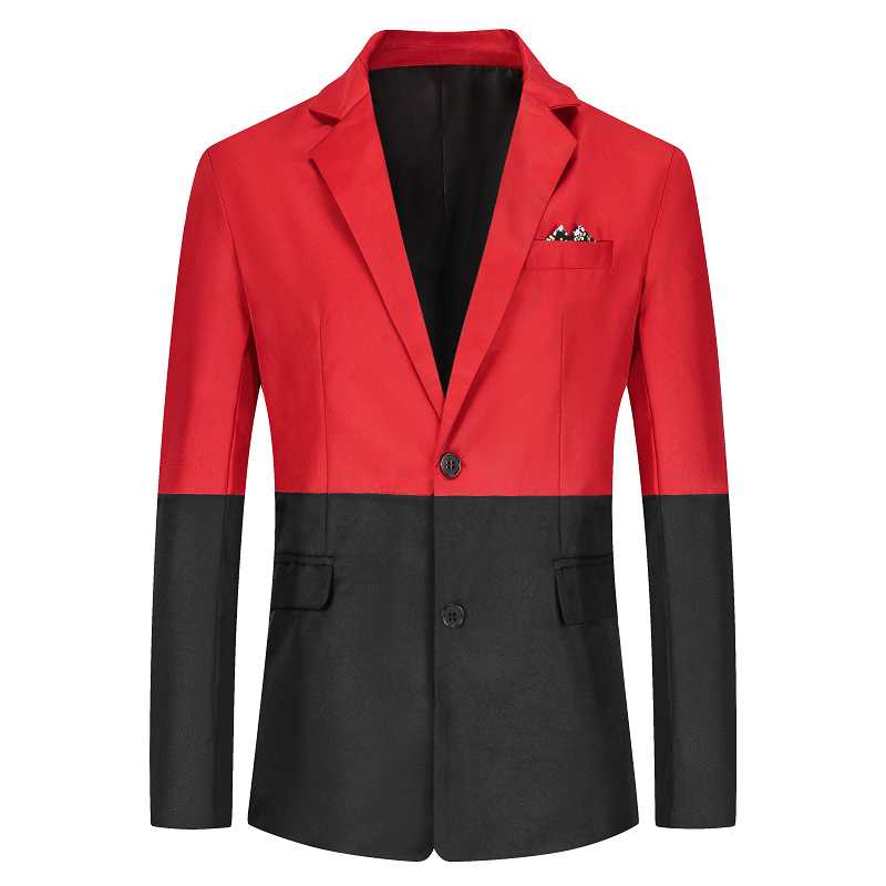 Men Blazer New Large Size Loose Single Breasted Patchwork Suit with Pocket for Business Casual Blazer Homme, Black
Men Blazer New Large Size Loose Single Breasted Patchwork Suit with Pocket for Business Casual Blazer Homme, Black